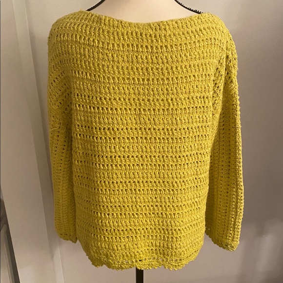 Anthropologie size small lime green cable knit sweater - Picture 4 of 9